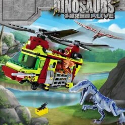 Jurassic Park Dinos Mit Transporthubschrauber Baustein Set 585 Teile -Dinosaurier-Spielzeug product image 1871093471
