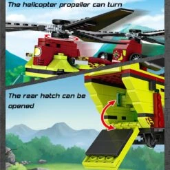 Jurassic Park Dinos Mit Transporthubschrauber Baustein Set 585 Teile -Dinosaurier-Spielzeug product image 1871093472