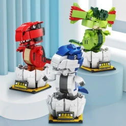 Lustige Dino Baustein Figuren (Flugsaurier, T-Rex, Dilophosaurus, Triceraptos, Indominus Rex) -Dinosaurier-Spielzeug product image 1884872077