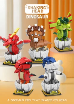 Lustige Dino Baustein Figuren (Flugsaurier, T-Rex, Dilophosaurus, Triceraptos, Indominus Rex) -Dinosaurier-Spielzeug product image 1884872078