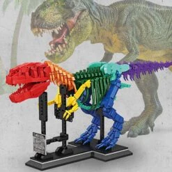 XXL T-Rex Museum Skelett Im Regenbogen Look (1572 Teile) -Dinosaurier-Spielzeug product image 1895448582