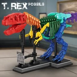 XXL T-Rex Museum Skelett Im Regenbogen Look (1572 Teile) -Dinosaurier-Spielzeug product image 1895448583
