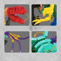 XXL T-Rex Museum Skelett Im Regenbogen Look (1572 Teile) -Dinosaurier-Spielzeug product image 1895448586