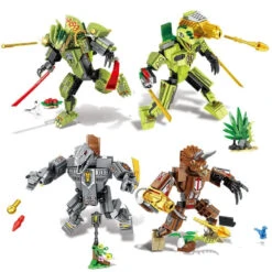 Dino Transformer 4in2 Baustein Set Mit 705 Teilen