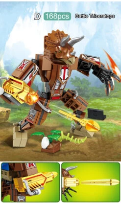 Dino Transformer 4in2 Baustein Set Mit 705 Teilen -Dinosaurier-Spielzeug product image 1895449960