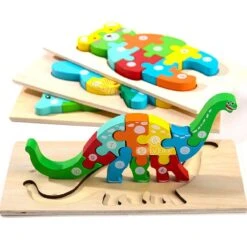 Montessori Holz Puzzle Dinosaurier