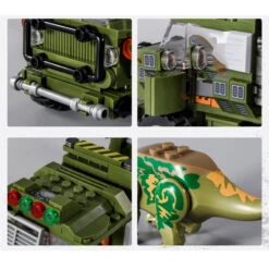 Dino Transport Truck Und Helikopter Klemm-Baustein Set Mit 1510 Teilen -Dinosaurier-Spielzeug product image 1939234384