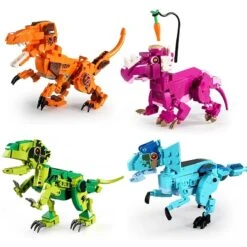 4er Set Raptor Dinosaurier Klemm-Baustein Spielzeug -Dinosaurier-Spielzeug product image 1939236231