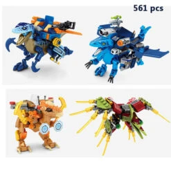 4er Set Raptor Dinosaurier Klemm-Baustein Spielzeug -Dinosaurier-Spielzeug product image 1939236245