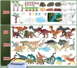 Große Dinosaurier Spiele Box, 50 Oder 70 Teile -Dinosaurier-Spielzeug product image 1951075444