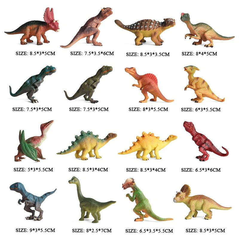 16 Mini Dinosaurier Spielfiguren Zum Spielen - T-Rex Triceratops Etc. 9 16 Mini Dinosaurier Spielfiguren Zum Spielen - T-Rex Triceratops Etc. – Bild 7