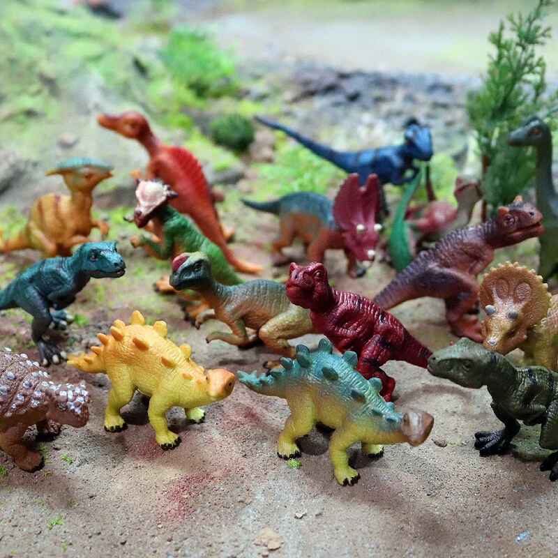 16 Mini Dinosaurier Spielfiguren Zum Spielen - T-Rex Triceratops Etc. 6 16 Mini Dinosaurier Spielfiguren Zum Spielen - T-Rex Triceratops Etc. – Bild 4