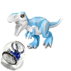 Blauer T-Rex Klemm-Baustein Figur (ca 28x17cm)