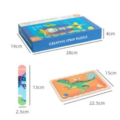 Kreatives Streifen Puzzle Dinosaurier Für Kleinkinder -Dinosaurier-Spielzeug product image 1952980285