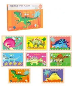 Kreatives Streifen Puzzle Dinosaurier Für Kleinkinder