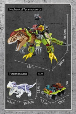 Bausatz Bewaffneter Robo-T-Rex Mit Zubehör, 640 Teile -Dinosaurier-Spielzeug product image 1953949543