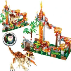 Technic Bausatz Dino Murmelbahn Mit Dinosaurier, Licht Und Geräusche, 539 Teile