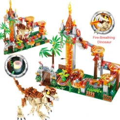 Technic Bausatz Dino Murmelbahn Mit Dinosaurier, Licht Und Geräusche, 539 Teile -Dinosaurier-Spielzeug product image 1958698027