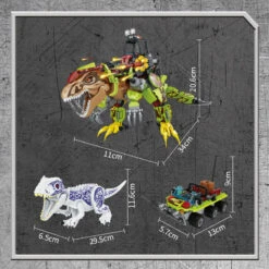T-Rex Klemmbaustein Set Mit Zubehör (640 Teile) -Dinosaurier-Spielzeug product image 1980419124
