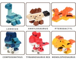 Bunter Dinosaurier Bausatz, 103 Teile -Dinosaurier-Spielzeug product image 1993913952