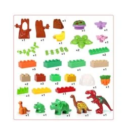Dino Paradies Baustein Set Mit Dino Figuren (40 Teile) -Dinosaurier-Spielzeug product image 2001606717