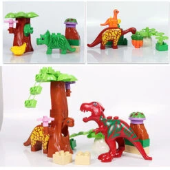 Dino Paradies Baustein Set Mit Dino Figuren (40 Teile) -Dinosaurier-Spielzeug product image 2001606719