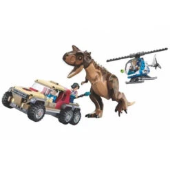 Jurassic World Carnotaurus Mit Jeep Und Hubschrauber Spielzeug Set (258 Teile)