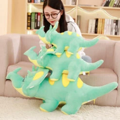 Freundliches Triceratops Dinosaurier Plüsch XXL Kuscheltier (ca. 55cm Oder 95cm) -Dinosaurier-Spielzeug product image 2009095468