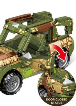 2in1 Klemm-Baustein Set Triceratops Oder Jeep (1100 Teile) -Dinosaurier-Spielzeug product image 2012422387